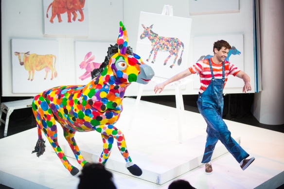 A scene from The Artist Who Painted a Blue Horse in The Very Hungry Caterpillar Show. Photo: supplied
